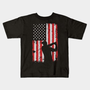 USA & Golf Flag Kids T-Shirt